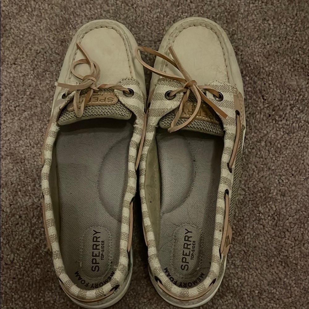 Sperry Beige Boat Shoes